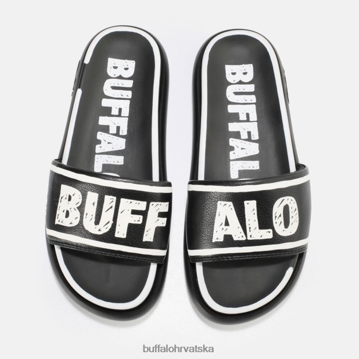 crno bijeli Buffalo rey slide vegan |slajdova TDD6T730